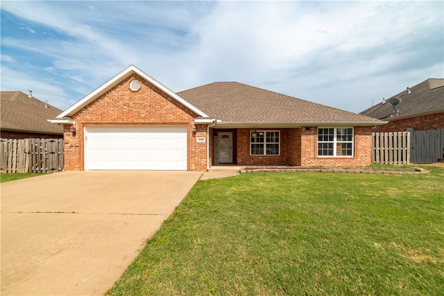 Welcome to this beautiful home, ideally located in one of the area’s most desirable and rapidly growing corridors with quick access to I-49, Pinnacle Hills, the Walmart AMP, and top dining and shopping destinations. This well-maintained property offers a functional layout filled with natural light, creating a warm and inviting atmosphere throughout. The spacious living area flows seamlessly into the kitchen and dining space, perfect for everyday living and entertaining. The kitchen features ample cabinetry and workspace for cooking and gathering. The private primary suite provides a comfortable retreat, while additional bedrooms offer flexibility for guests, a home office, or other needs. Step outside to enjoy a peaceful outdoor setting, ideal for relaxing or hosting. With its unbeatable location and everyday convenience, this home is a must-see. Schedule your showing today!