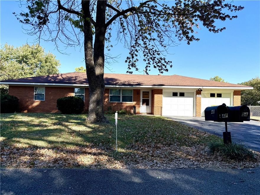 Move-in ready! Great older 1330 SF home on dead end street in Farmington.  Home features 3 BR, 2 BA, luxury vinyl plank floors, pantry, plus... refrigerator, washer & dryer! 2 outbuildings, all in a large, fenced backyard.  All brick home with 2 car garage.  Don't miss this opportunity! Agent owned