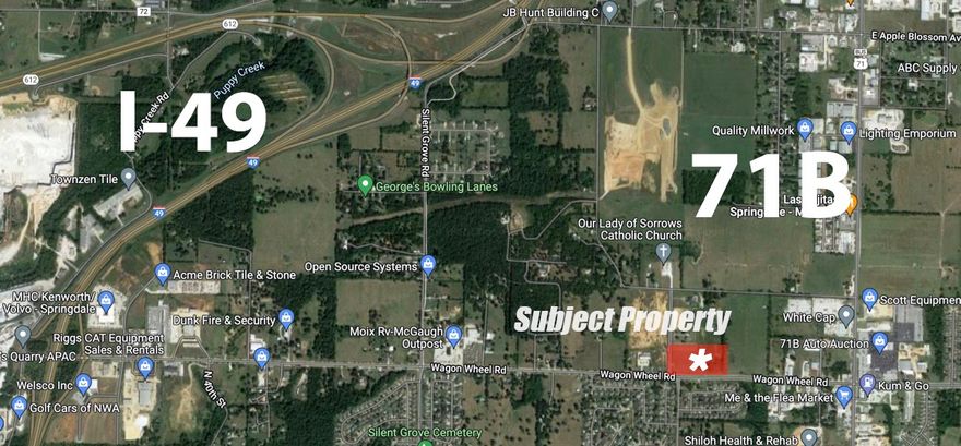 6.74 acres that is zoned residential. Located on a corner lot with a strong Wagon Wheel Rd road frontage! Mostly opened/level property with utilites at the street ready to go! Property is zoned residential.