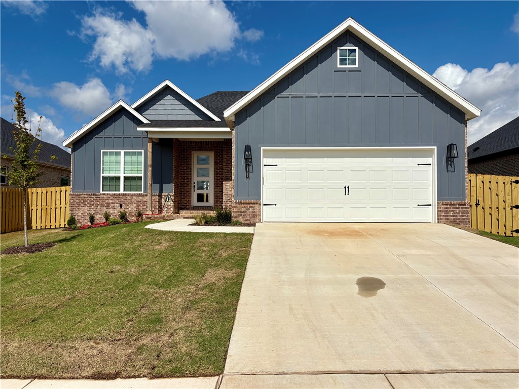 Pea Ridge boasts a variety of activities, all set against the town's scenic beauty. With abundant outdoor recreation, a strong community atmosphere & affordable living, Pea Ridge stands out as one of Northwest Arkansas top emerging communities.Discover comfort & style in the Dove Plan.Step inside to an open-concept layout featuring a spacious living area with custom wood accents and striking beams in the primary bedroom, creating a cozy and inviting atmosphere.For added convenience, the home includes a utility room and a study nook, perfect for managing daily tasks or remote work.Buyers will love the luxury vinyl plank flooring in the living areas, 3CM countertops throughout, stainless steel appliances, and many other features that make this home an opportunity you can't pass up.