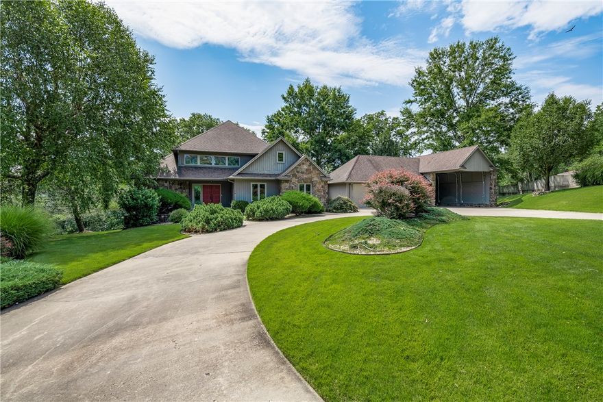 Beautiful home in the desirable Atalanta Point subdivision, this home is located on a peaceful and picturesque street, with a beautifully landscaped 1.12 +/- acres. Large open living room and kitchen floorplan with a gas log fireplace. Large Primary suite with access to the screened in back deck, 2 bedrooms, full bathroom and utility room located on the main floor. Head downstairs to the newly renovated basement with a second large living room with access to the covered patio space, 2 additional bedrooms and a jack and jill bathroom. On the second level you will find a spacious bonus room with a wet bar, half bath and a walk-in closet for extra storage! 3 car garage with a large RV parking garage. Front and back yard landscaping with a fenced in dog pen area. This home is ideally located just minutes away from Downtown Rogers, Lake Atalanta, and Beaver Lake.