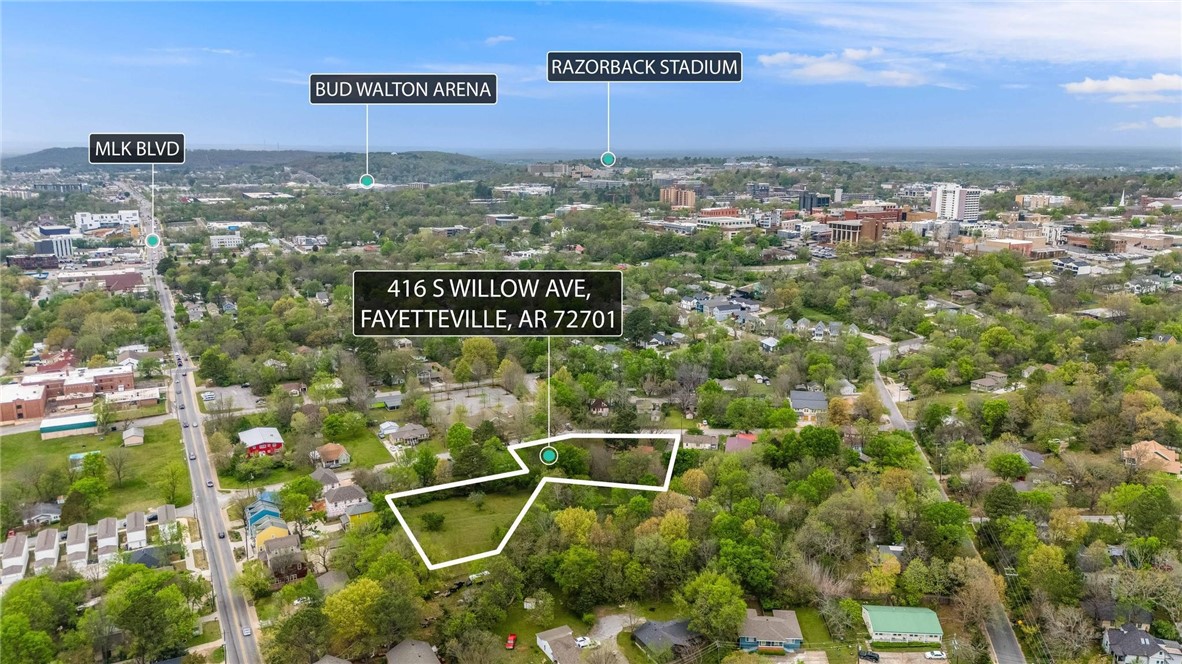 LOCATION, LOCATION, LOCATION! Enjoy all Fayetteville has to offer! Incredible location in the heart of South Fayetteville! Convenient to walk to the Fayetteville Square, hop on the bike trail, and enjoy the many wonderful restaurants and shops nearby with ease. Also, close to the University of Arkansas. Beautiful, level, one-of-a-kind lot conveniently located in Southeast Fayetteville. The property has big trees and street frontage. Come see this beautiful lot! Downtown Residential zoning allows for building to optimize the large size of this lot, but also ideal for a single home very near to many services and the Fayetteville square. Development potential! Currently zoned NC-Neighborhood Conservation. Boundary lines on photos are approximate.