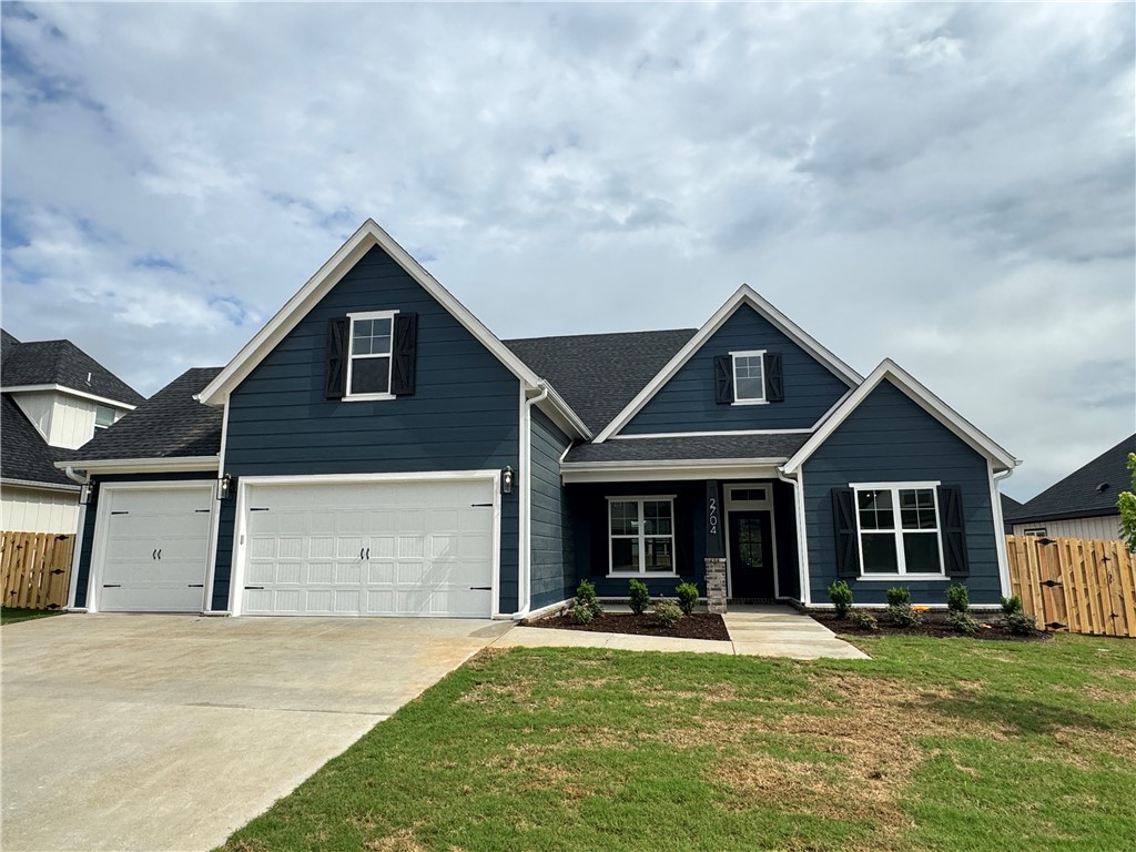 New construction home in desirable area in SW Rogers! It features 4 BR plus bonus room/3.5 baths/3 car garage. Downstairs has open concept in the living and kitchen area. Kitchen is equipped with gas cook top, built-in oven and microwave, large island, pantry, and eat-in dining. Primary is on main level with a spacious bath and closet. Bedroom 2, 3 and full bathroom are downstairs as well. Upstairs has bedroom 4, a full bath, and bonus room.