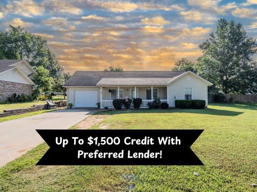 Location, location, location. Not only are you a hop, skip, and jump away from the heart of NWA, this house is located within walking distance of The Madison County Library, College Street Park and Splash Pad, and the Madison County Senior Center. Did I mention it is tucked away on a quiet dead-end street? Inside, youāll find a functional floor plan, a sunroom filled with natural light, and an attached garage with extra storage. The spacious backyard is ideal for play, gardening, or even a few backyard chickens. The sellers especially appreciate the extra attic insulation, which helps keep utility bills low, as well as the large windows in both the living room and sunroom that make the space feel bright and welcoming. Donāt miss the 3D Matterport tour to experience all this home has to offer! $1,500 preferred lender credit. Huntsville offers a short drive to Fayetteville and Springdale, and at a price you can actually afford.