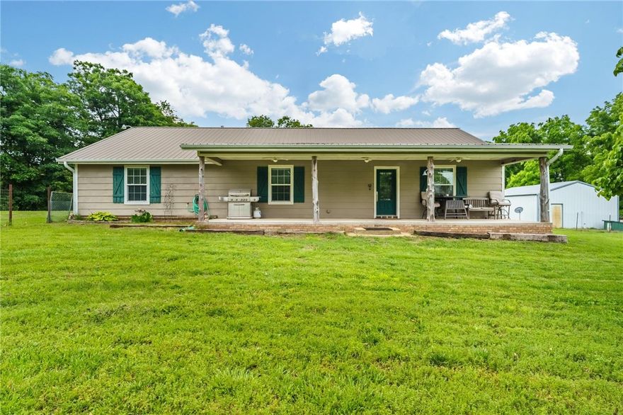 Welcome to your private slice of the Ozarks! Where comfort and natural beauty meet. Situated on 23.37
picturesque acres, this exceptional property offers a beautifully maintained 3 bedroom, 2.5 bathroom main home with 1,920 sqft of living space, built in 2011 with thoughtful attention to detail and care. Tucked away just far enough for peace and privacy, the land features a seasonal creek running along the back of the property, perfect for quiet moments or outdoor adventures. The charming detached cabin adds incredible flexibility with 1 bedroom, 1 bathroom, a spacious loft & 768 sqft, ideal for guests, rental income, or multi-generational living. Outdoor enthusiasts, hobbyists, or entrepreneurs will appreciate the 70x40 shop, 54x50 barn, and a well house, making the property ready for livestock, projects, or homesteading. Whether you're looking for a private retreat, income-producing potential, or room to expand, this property delivers. Don't miss this rare opportunity to own acreage with so much versatility!