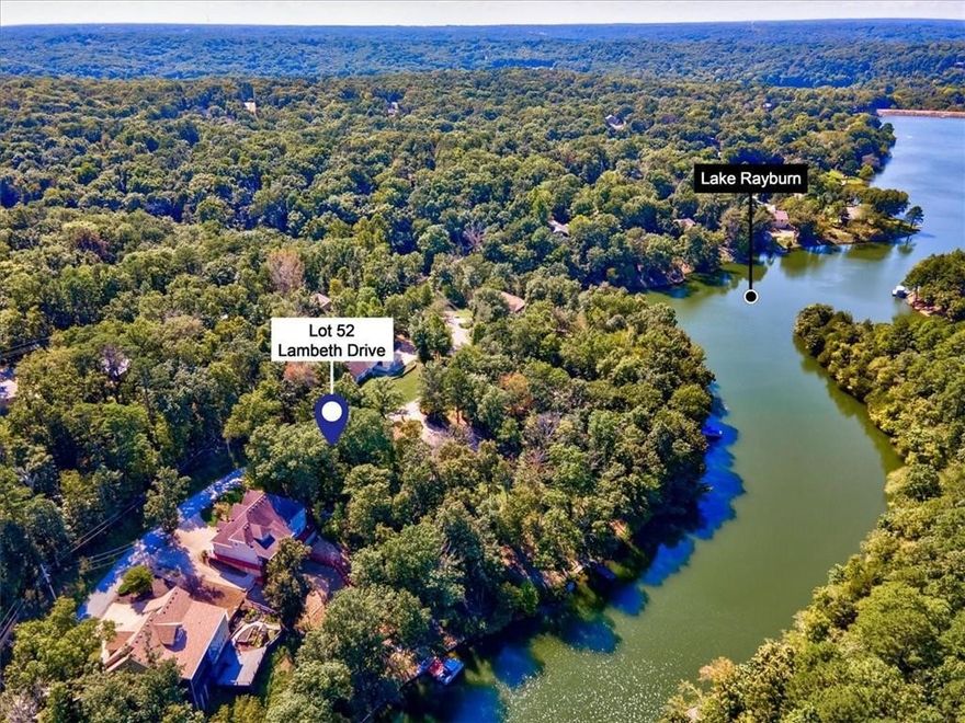 Great actual lakefront property (approx 59') on Lake Rayburn just off the Back 40 Trail. Hard to find lot with an easy walk to shore. Just minutes from Blowing Springs Park, Cooper Elementary, Mercy Clinic, and shopping. Take advantage of what Bella Vista has to offer including parks, trails, golfing, swimming, hiking, and recreation centers.