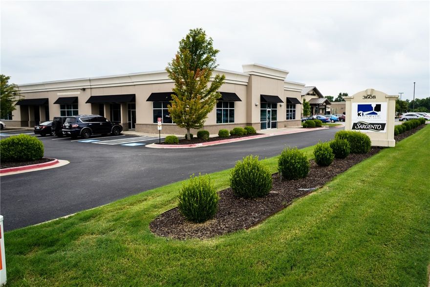 Conveniently located at the Northwest corner of Pleasant Grove Road and I-49 at Exit 81. Centrally located among upscale residential sub-divisions and commercial developments. The building currently has two tenants with new five year leases (3 Pointe Restaurant Group and Sargento Foods) with one professionally finished 5,495± SF office space available. Neighboring businesses include: Academy Sports, Nestle, General Mills, Walgreens, along with many others. Remodeled in 2017.