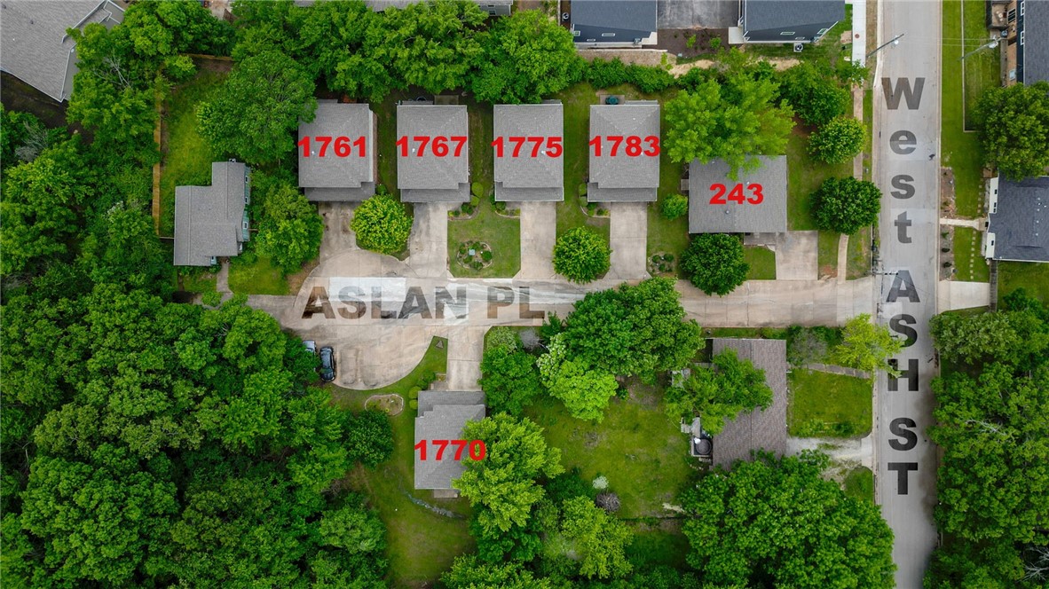 Calling all investors! 1.5 mile from the University of Arkansas! This package includes 5 single family homes with identical floor plans, 2 story home 3 bedroom, 2.5 bathrooms; all new roofs in 2020, the 5 homes features 2 car garage, refrigerator, washer, dryer. There is also a 1280 sq ft home 3 bedroom/2 bath. This package is on almost 2 acres with extra parking and room to grow. It is a very quite street and away from the busier streets.