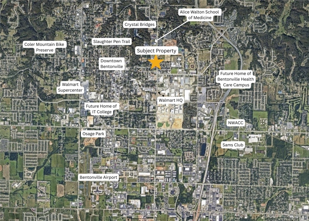 Seize this incredible opportunity to own a 0.34-acre interior corner lot in one of the most sought-after locations in Northwest Arkansas! This flat, mostly cleared, and buildable lot offers the ideal canvas for your dream home or investment project. Zoned R1 and ready for your vision, with utilities conveniently located at the street. Whether you're a builder, investor, or future homeowner, you'll love the unbeatable location, less than a mile from the new Walmart Headquarters and vibrant Downtown Bentonville. Enjoy easy access to world-class trails, restaurants, arts, and entertainment, all while being tucked into a quiet residential setting. Don't miss out on the chance to build in the heart of it all!