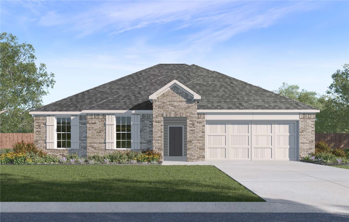 Terrific Truman plan in Goose Creek Village, an impressive subdivision where quality and affordability meet in the heart of Farmington. This home features gorgeous quartz kitchen countertops, stainless steel appliances and a walk-in pantry (per plan). 42-inch upper cabinets with top molding and soft close cabinet doors. Private bedroom one includes a lovely en-suite with quartz counter tops, double sinks, walk-in shower, and walk-in closet. Living room will showcase a beautiful modern Electric Fireplace. These homes feature ceiling fans in all bedrooms and living room! Each home exterior will have brick and Hardie® siding per plan! Covered patio (per plan). Garage Door opener! Taxes and Parcel # TBD. Single-story plans feature Luxury Vinyl plank flooring throughout! Two-story homes feature LVP downstairs with carpet on stairs and upstairs rooms!