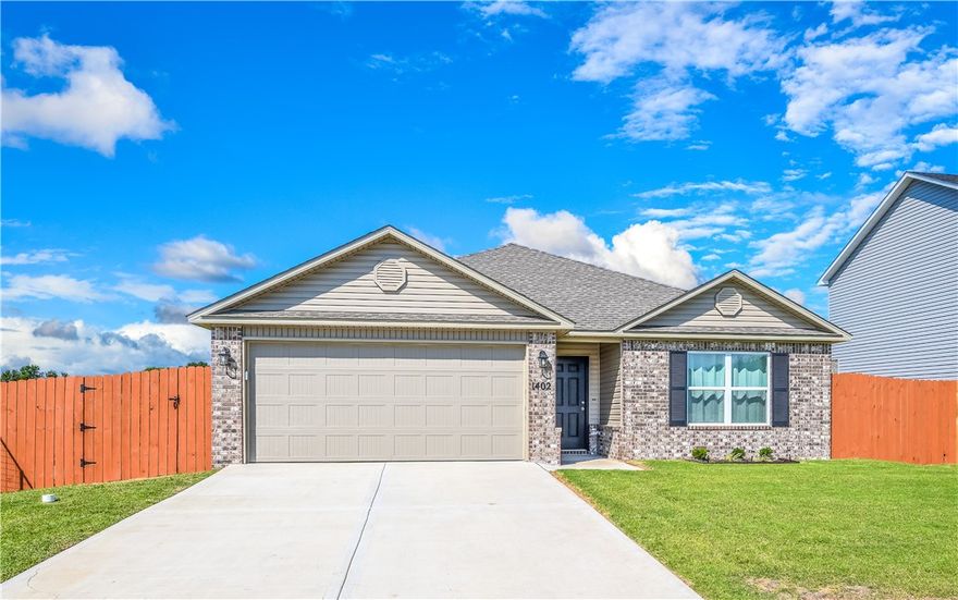 Welcome to this well-designed 3-bedroom, 2-bath home offering 1,355 sq. ft. of comfortable living space. The spacious primary bedroom features a walk-in closet and a private bath. An open layout makes daily living and entertaining easy, while the fenced backyard provides both privacy and a serene view of the pond. A perfect blend of function and charm, this home is ready for its new owners to enjoy!