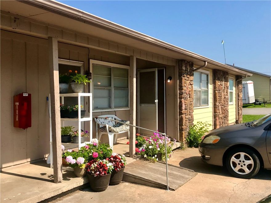 Multi-family housing complex across from the City's new Public Safety Campus and convenient to the I-49. Multi-model street improvements are coming to Deane Street including improved sidewalks, stormwater improvements, and a multi-use trail connection.  
2.58 acre parcel is zoned RMF-24. Eight single story apartment buildings include five 650 sf 1BR/1BA units and twenty-two 800sf 2BR/1BA units. Condition information and income and operating expenses will be updated as it's available.
Do not disturb tenants.