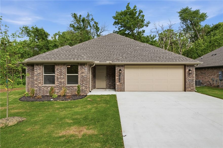 Brand new construction in the heart of Gentry! This all-brick 3-bedroom, 2-bath home offers quality finishes and a functional layout designed for everyday living. Features include LED lighting, tray ceilings, 3 cm granite countertops, Frigidaire Gallery appliances, durable LVP flooring throughout main areas, full aluminum guttering, and more. Conveniently located with easy access to all that Northwest Arkansas has to offer—shopping, dining, and commuting routes—this home is the perfect blend of comfort, style, and location.