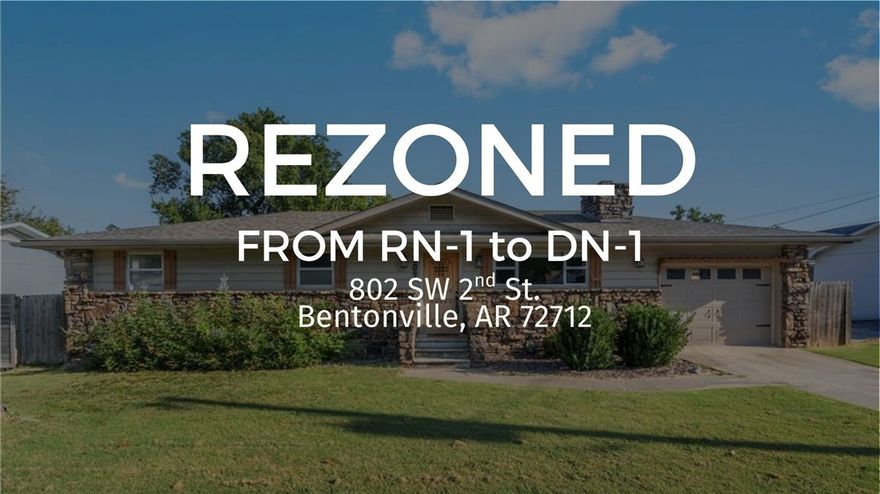 Experience Downtown Bentonville living at its finest! This 3-bed, 2-bath gem is just steps away from the trendiest spot, Downtown Bentonville. Nestled on a 0.21-acre lot with convenient alley access on the east side, this home offers endless possibilities for future expansions or custom additions. Inside, you’ll find stylish upgrades: sleek granite countertops, stainless steel appliances, durable wood laminate flooring, and a fully fenced backyard perfect for privacy. The expansive deck with a pergola is ideal for entertaining. New Roof 2024