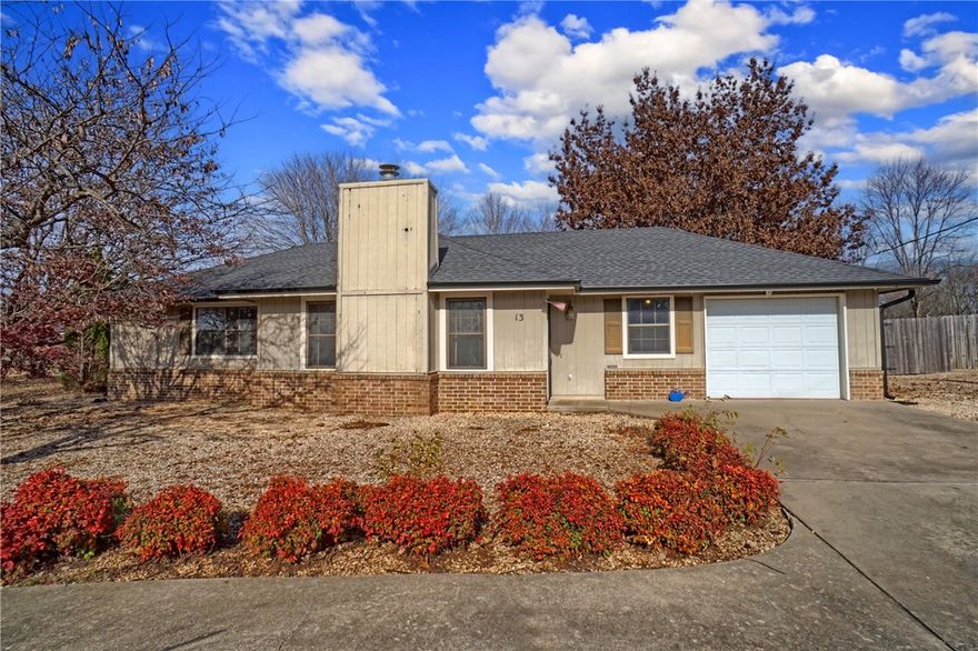 Discover the perfect blend of comfort, convenience, and outdoor adventure at 13 Kirkcaldy Drive. Located in the heart of Bella Vista and just off the Bella Vista bypass, this flat corner lot home sits just minutes from world-class OZ Trails and the highly anticipated OZ Trails Bike Park, offering unmatched access to mountain biking, hiking, and the natural beauty of the Ozarks. Residents enjoy all Bella Vista POA amenities, including seven lakes, seven golf courses, recreation centers, pools, fitness facilities, parks, and more than 100 miles of scenic trails.

With peaceful surroundings and an easy ~20 minute drive to Bentonville or Rogers, this property provides an ideal balance between quiet living and close-by city conveniences. Whether you're looking for an Airbnb, your first home, or a low-maintenance landing place for empty nesters, this location offers exceptional versatility and long-term appeal. Enjoy the best of Bella Vista living in a growing and highly desirable community. Book your showing today!!