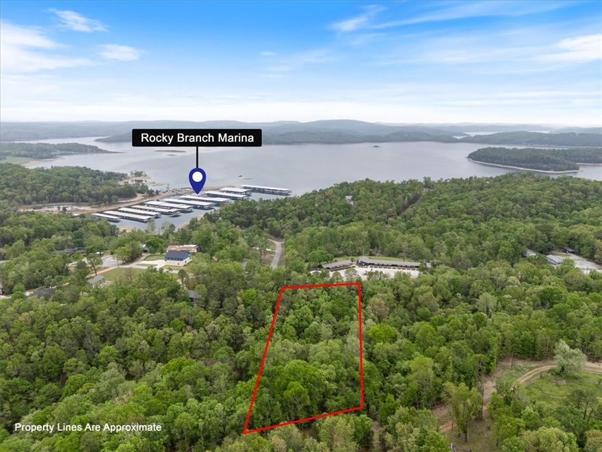 Price Improvement! $26,000 price reduction on lot 19. Great location for a home or vacation residence just 2 minutes from Rocky Branch Marina. It is one of two lots that are available side by side located on Park Road. Hard to beat this location on a paved street with water and utilities. Enjoy watching the deer and wildlife from your back porch. Plus, if you add a rooftop balcony, it will provide a unique outdoor experience of Beaver Lake for get-togethers. Realize ADDITIONAL $20,000 price reduction with the purchase of both lots 18 and 19 of Parcel 15-09829-000 for only $178,000. Realizing a total price reduction of $72,000 for both lots. See MLS # 1338080 lot 18. Survey of lots attached along with perc test.