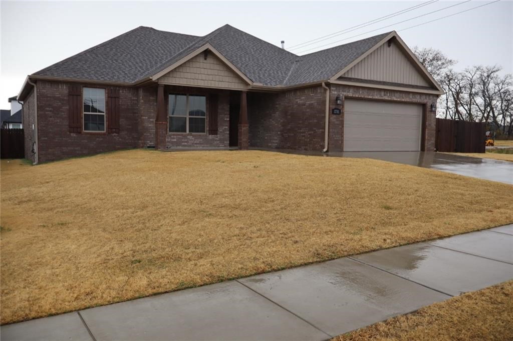 Welcome to this 4 bed 2 bath home! The heart of this home is the open living area, where a warm ambiance is kindled by a gas log fireplace, creating a welcoming space. The kitchen features custom cabinets, granite countertops, and stainless-steel appliances, including a gas range. The kitchen also has a walk in pantry, with an eat in kitchen. The master suite epitomizes luxury, boasting a dual vanity, a beautifully tiled shower, a rejuvenating soaker tub, and a walk-in closet, all contributing to a spa-like atmosphere in the master bath. Throughout the home, high-quality materials enhance the aesthetic appeal and practicality. Wood-like tile graces the main living areas, providing a touch of warmth and durability. In the bathrooms and laundry room, sleek tiles add a touch of sophistication, while the bedrooms are adorned with plush carpeting, creating cozy and comfortable retreats. This residence combines craftsmanship, style, and comfort, creating a home that is as visually appealing as it is functional.