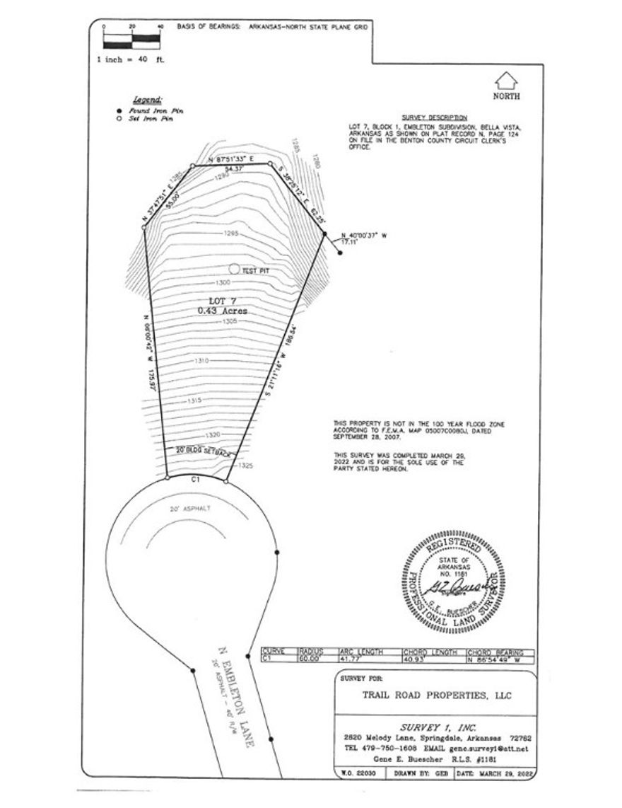 Build your Dream Home in Bella Vista.  Discover the perfect blend of nature and convenience with this beautiful wooded lot in Bella Vista.  Located on a quiet cul-de-sac this lot offers a peaceful setting with easy access to all the amenities that make Bella Vista one of Northwest Arkansas's most desirable communities.  Lot 7 is a generous size lot with flexible building potential, Perc test available.  The wooded surroundings provide privacy and tranquility.  Located close to mountain biking trails, lakes and golf courses.  Build now or hold as a long term investment, the opportunities are endless.