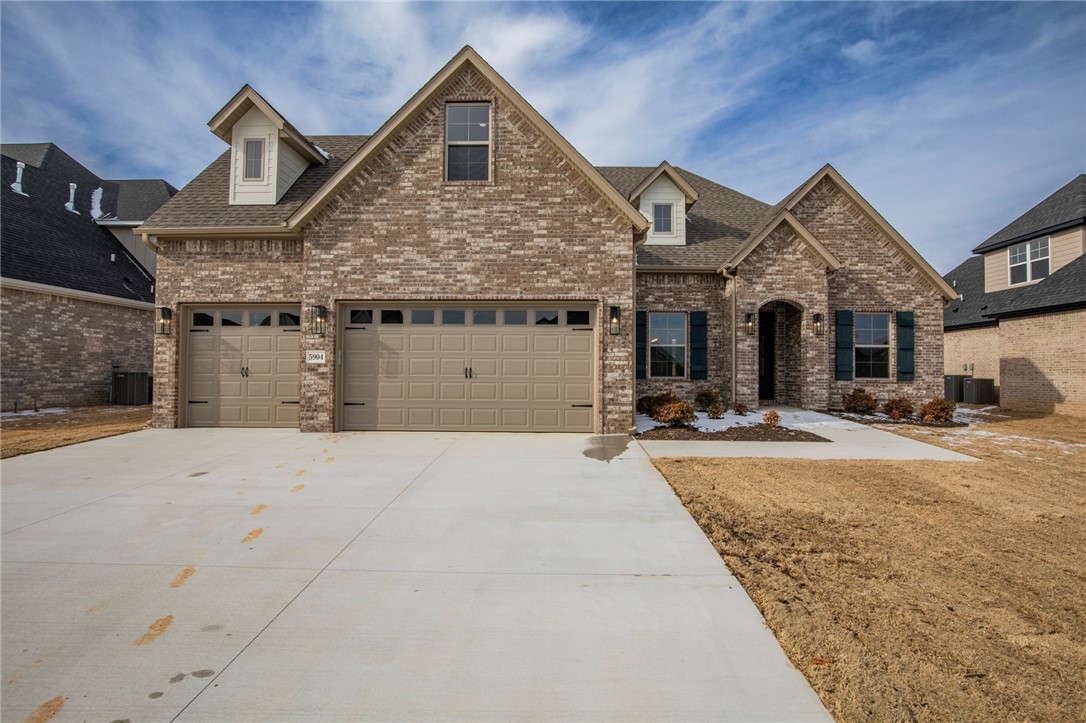 New Construction in SW Bentonville! The Leigh Plan. Home features 4 bedrooms, 3.5 baths, study, formal dining and bonus room. Primary Bedroom & 2nd Bedroom on lower level and 2 bedroom plus bonus upstairs. Walking distance to Central Park Elementary School. Quality modern finishes. Upgraded amenities include 10' ceilings on 1st floor, 2-50 gallon water heaters w/ circulation pump, 6' soaker tub, cedar beams, ceiling high kitchen cabinets, covered outdoor patio with fireplace, central vac, & more. Great open plan - spacious kitchen with center island, double ovens, hooded vent, & custom cabinets. Living room and patio wired for sound. Welcome home to Clarendon Heights!