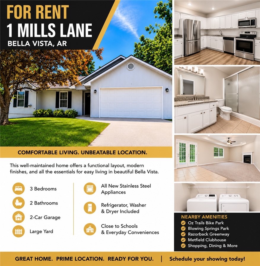 Photo 1 of 16 — 1 Mills Lane, Bella Vista, AR 72714