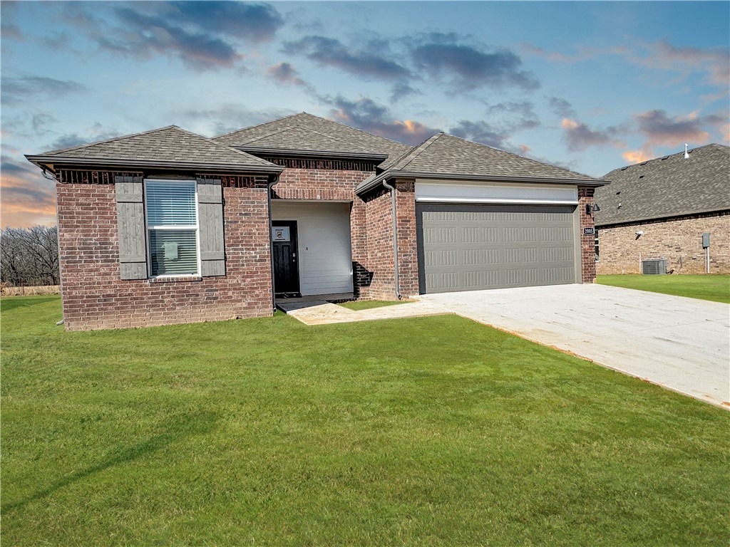 Delightful Denton Plan! Hylton Place, is located close to the C.L. "Charlie and Willie George Park that consists of walking trails, dog park, splash pad, ball fields, and tennis courts with access to the Don Tyson Parkway. This Denton plan has 3 bedrooms, 2 bathrooms! There is a grand combination dining room, kitchen, & living room. This kitchen offers an oversized island bar with quartz countertops, stainless steel appliances, and a large kitchen island with a sink that faces the living room. The living room is perfect for entertainment and will have a cozy electric fireplace. Split floor plan with Private main bedroom toward back of home features a spacious en-suite bathroom, complete with double vanity sink with quartz counters, walk-in closet, and walk-in shower. Luxury Vinyl plank flooring throughout! This home exterior will have 4 sides brick! Covered patio and a landscape package. Quartz countertops throughout- Tankless hot water heater and more! Parcel number and Taxes TBD.