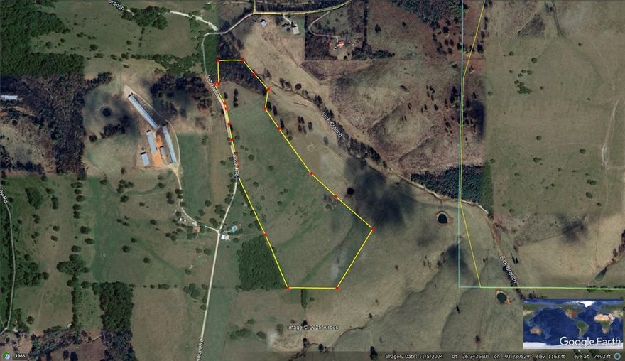 45 to 50 Acres Land with Pasture & Woods!
Don’t miss this beautiful tract of land offering the perfect mix of open pasture and mature woods, with frontage on Lick Branch Creek. Whether you're dreaming of a homesite, hobby farm, or recreational getaway, this property delivers! Located just 30 minutes south of Branson, MO, and only 30 minutes to Long Creek Marina on Table Rock Lake, this peaceful setting offers easy access to both town and water fun. Electric at the road, making it a great spot to build or invest.
Come explore the possibilities – from livestock and trails to weekend retreats and more!
Additional 90 acres available see MLS# H149401
