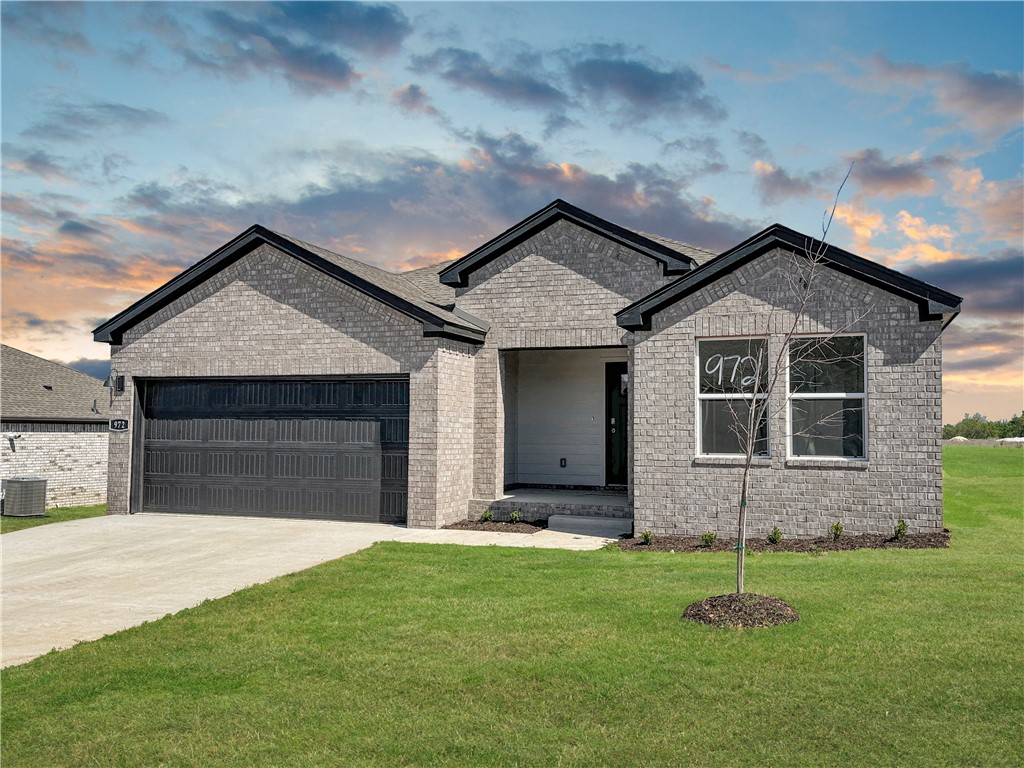 Delightful Denton plan. Find your new home in Northwest Arkansas in Hudson Heights in Prairie Grove. This community is located just west of Fayetteville/Farmington in Prairie Grove. These homes have fabulous floor plans. Kitchens will have Quartz countertops, stainless steel appliances, and a stainless steel undermount kitchen sink with a pull-out faucet! Bedroom one will have a ceiling fan, quartz counters with dual sinks, oversized Walk in Shower and a walk-in closet. Home will be 4-sided brick, covered patio (per plan), tankless gas hot water heater! Come see us today! Taxes and Parcel TBD.