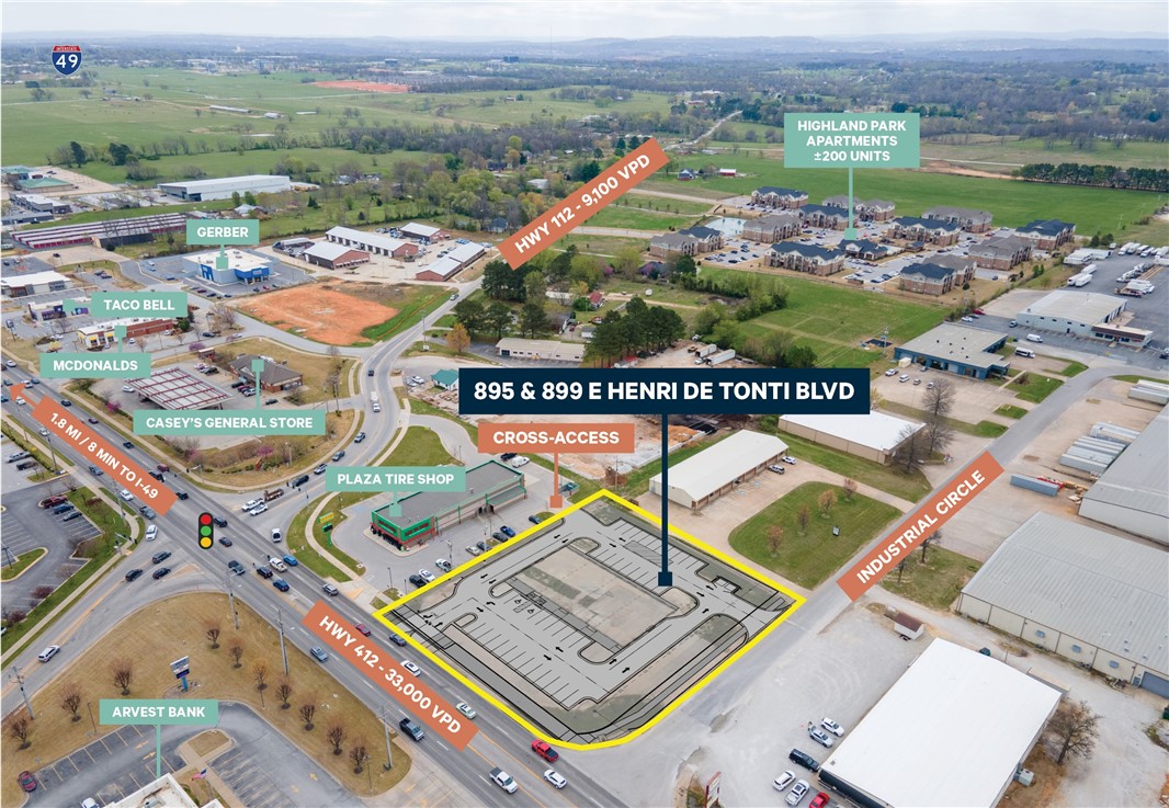 Drive-thru Space. ±1,860 to ±7,564 SF of planned retail space available in west Springdale. This location services Tontitown, one of the fastest-growing communities in Northwest Arkansas. Surrounded by many prominent retailers, this is the perfect location for your local business or a national chain.