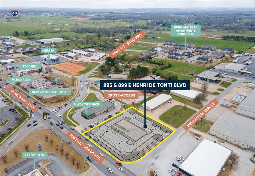 Drive-thru Space. ±1,860 to ±7,564 SF of planned retail space available in west Springdale. This location services Tontitown, one of the fastest-growing communities in Northwest Arkansas. Surrounded by many prominent retailers, this is the perfect location for your local business or a national chain.