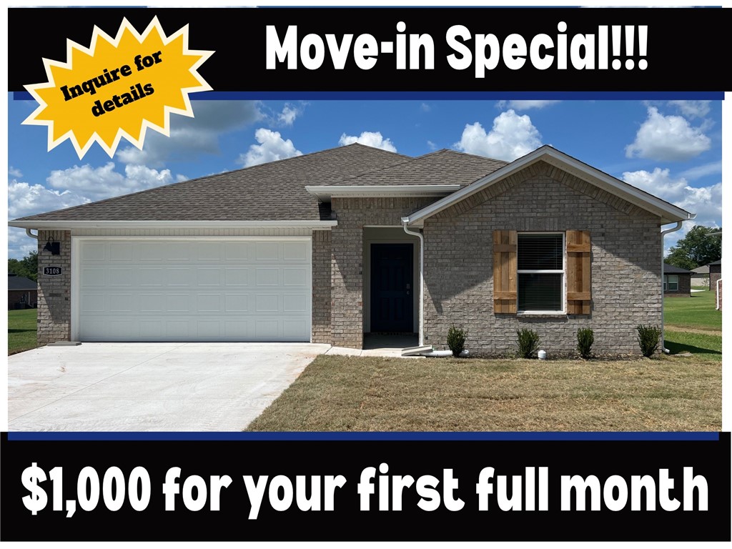 Move in Special!! Apply today and pay $1,000 for your first month!!
Welcome to 3108 Bella Street ā a stunning 4-bedroom, 3-bath home offering 2,110 sq ft of thoughtfully designed living space. Built in 2025, this modern plan features a dedicated office, perfect for remote work or study, and an open-concept layout ideal for entertaining.
Step inside to find luxury vinyl plank flooring throughout for easy cleaning and abundant natural light. The chefās kitchen boasts 36-inch cabinetry, granite countertops, and a stainless-steel undermount sink, all opening to a spacious living area. Rent $1,900/mo. Deposit $1,900. No pets