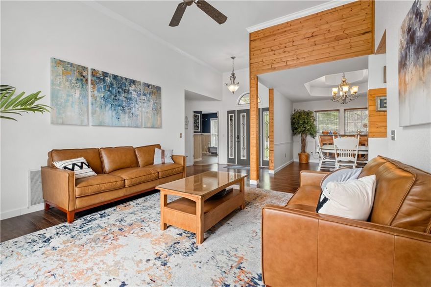 Just in time for summer! This LAKE FRONT home situated on the main channel of Lake Windsor boasts a large dock that has been recently re-done underneath with concrete piers and composite beams. Offering 5 bedrooms, 3 baths, 3 living areas, eat-in kitchen and formal dining room there's plenty of space for entertaining or a quiet place to relax. Additionally this home provides year round panoramic views, an oversized back deck including gazebo, and a gently sloping walkway down to the dock. Extras include a covered bar and grill on the dock, a whole home back up generator and large swim spa.  **Furniture is available for purchase at additional cost