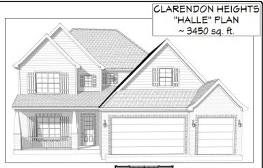 New Construction in SW Bentonville! The Halle Plan. Home features 5 bedrooms (or could be a bonus room), study, media room, and bonus room. 1 Bedrooms on lower level and 3 bedroom plus bonus & media upstairs. Walking distance to Central Park Elementary School. Quality modern finishes. Upgraded amenities include 10' ceilings on 1st floor, 2-50 gallon water heaters w/ circulation pump, 6' soaker tub, cedar beams, ceiling high kitchen cabinets, covered outdoor patio with fireplace, epoxy in 3 car garage, sprinkler system, center vac, & more. Great open plan - spacious kitchen with center island, double ovens, hooded vent, & custom cabinets. Living room and patio wired for sound. Welcome home to Clarendon Heights!