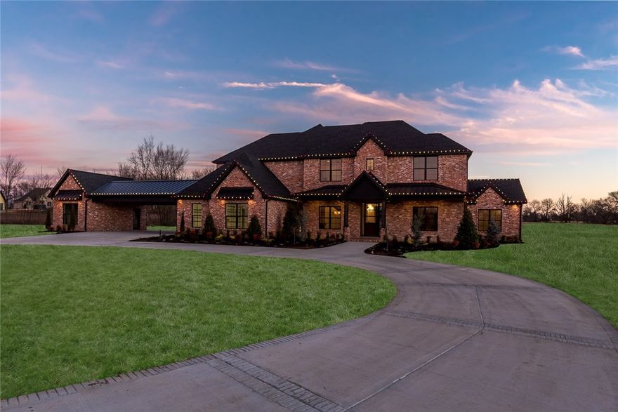 GPS Directions: Enter '12401 Herbaugh Rd, Centeron' into GPS. It will take you to the subdivision. Stunning new construction home in West End community. Prime location with easy access to all the best NWA has to offer! Incredible high end details and features throughout including built-ins, brick and wood accent walls, and much more! This home has abundant space with 5 bedrooms and 4 bathrooms! This home was made for entertaining with multiple living spaces and open layout. Large home office located off entry. Gourmet kitchen has all the bells and whistles. Large family room is open to the kitchen and has massive windows bathing the space in natural light, floor to ceiling brick fireplace, and wood beams. Master suite has vaulted ceilings, fireplace, and gorgeous master bath, a true retreat! Outside is an amazing living and entertaining space, massive covered patio with fireplace, media hook-ups, and outdoor kitchen set up. This home is an absolute MUST SEE!