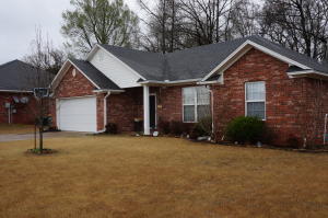 MOVE IN READY! 3 bedroom, 2 bath brick home features high ceilings in the family room, spacious eat-in kitchen and split bedroom plan. With afternoon shade, the big deck is the perfect place to enjoy Spring and Summer weather. NEW ROOF - 30 YR ARCHITECTURAL SHINGLES INSTALLED IN APRIL 2016 Make your appointment to see this one today!