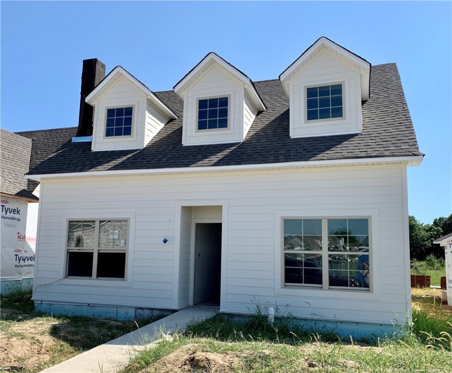 Come see this adorable cape cod style home in the Brooklands neighborhood! This house is one story and has a great open concept living area complete with a beautiful corner gas fireplace! This space is the perfect combination of light/open and cozy. The master suite is large and well thought out. It includes an accent wall in the bedroom, spacious bathroom, and a pass through to the laundry room through the closet! There is a covered patio that would be great for grilling! The neighborhood is close to walking trails, is in walking distance from elementary school, and is near 540. The POA includes 2 pools and a play area. Donāt miss this house!