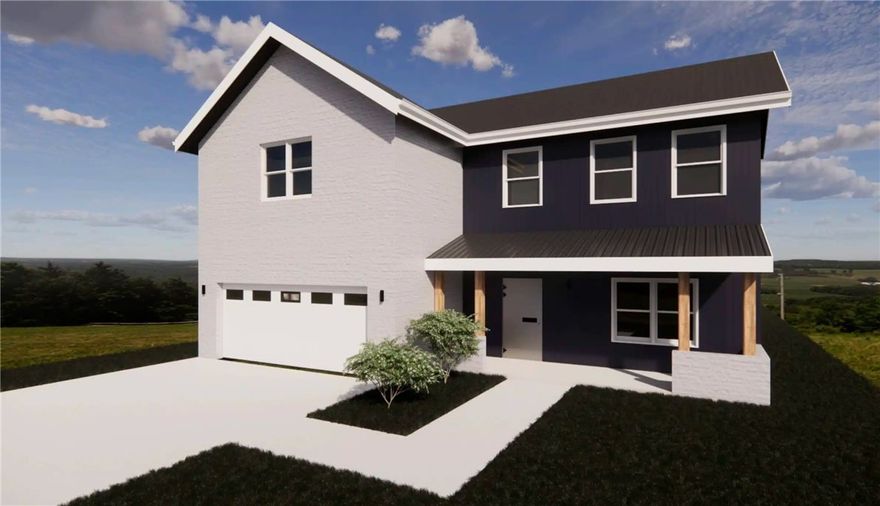 Welcome to Starlight, a New construction home with 4 generously sized bedrooms and 4.5 bathrooms. Features vaulted ceilings with abundant natural light creating open, airy living spaces. Gourmet kitchen equipped with modern appliances including gas range, microwave, and dishwasher. Luxurious primary suite with wet room-style bath/shower. Functional mudroom and covered porch for outdoor relaxation. 2-car garage for convenient parking. Energy-efficient gas heating and electric cooling systems.