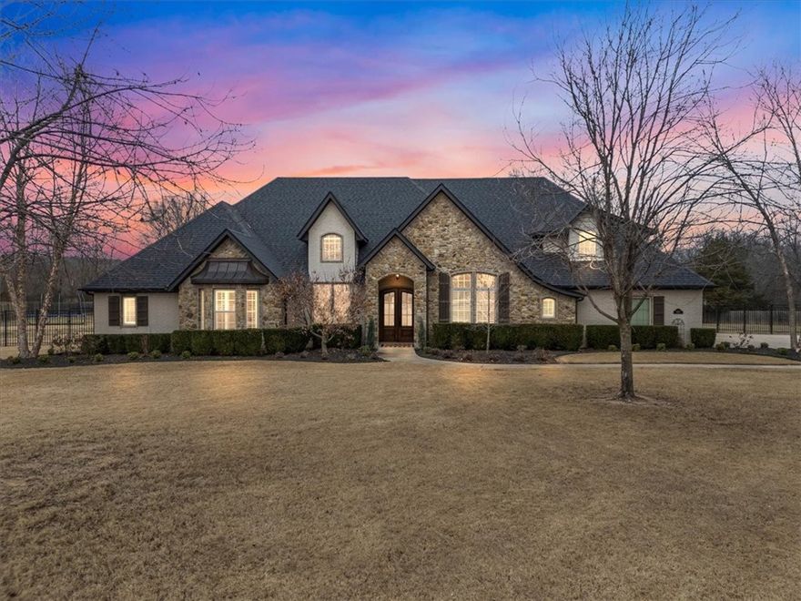 Welcome to your dream estate home nestled on 2 acres of lush landscaping! This stunning property features an outdoor kitchen equipped with a smoker grill and fridge, perfect for entertaining friends and family. Dive into relaxation in the beautifully landscaped pool, surrounded by tranquility. The main house boasts 4 spacious bedrooms downstairs, complemented by a guest wing that includes 3 bedrooms, 2 baths, and a secondary living space—ideal for visitors or extended family. Enjoy the open concept layout that enhances the flow of entertaining, along with a designated office for your work-from-home needs. Upstairs, you'll discover a versatile large room that can serve as a bedroom, playroom, or whatever fits your lifestyle, complete with a full bath and large closet/craft space. Located on a quiet street in a cul-de-sac, this home offers the perfect blend of privacy and luxury.