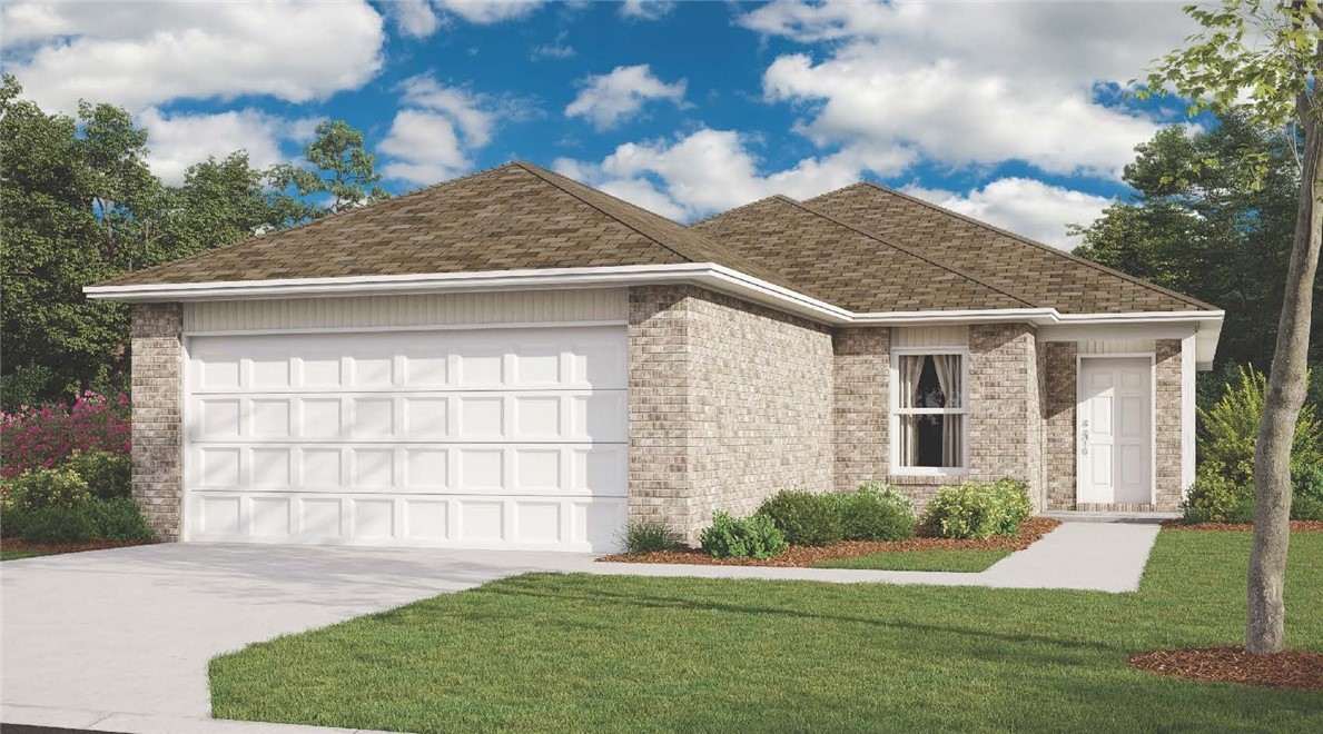 The stunning Armstrong plan is rich with curb appeal with its welcoming covered front entryway and front yard landscaping. This one-story home features an open floor plan with 3 bedrooms, 2 bathrooms, a large living area, and a kitchen fully equipped with energy-efficient appliances, generous counterspace, pantry, and eat-in dining area. Learn more about this home today! *Photos are of similar model.