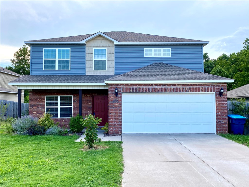 Amazing SqFt Price! This Spacious 4 Bedroom Home is located in a quiet neighborhood on the western edge of Bentonville, still convenient to downtown, schools, and shopping. The house is situated on an outside lot with no neighbors to the rear. On a cul-de-sac corner, so little traffic & extra parking. POA is no longer active. This large interior features a 2 story floorplan with Open Kitchen and Living areas. The Downstairs Master Bedroom features double walk-in closets. The Upstairs Bonus Room has plenty of space to stretch out and relax, plus includes Full Storage Closet. You'll also enjoy 3 additional Oversized Bedrooms upstairs. Kick back in the roomy comfort of these spaces. Any of these large rooms would also make a perfect home office or playroom. Having been built only 4 years ago, the home still has plenty of life in the water heater, HVAC, and roof. At a total lot size of .22 Acres, the expansive back yard is your own private oasis. Just imagine the freedom and serenity you'll experience! Welcome home!