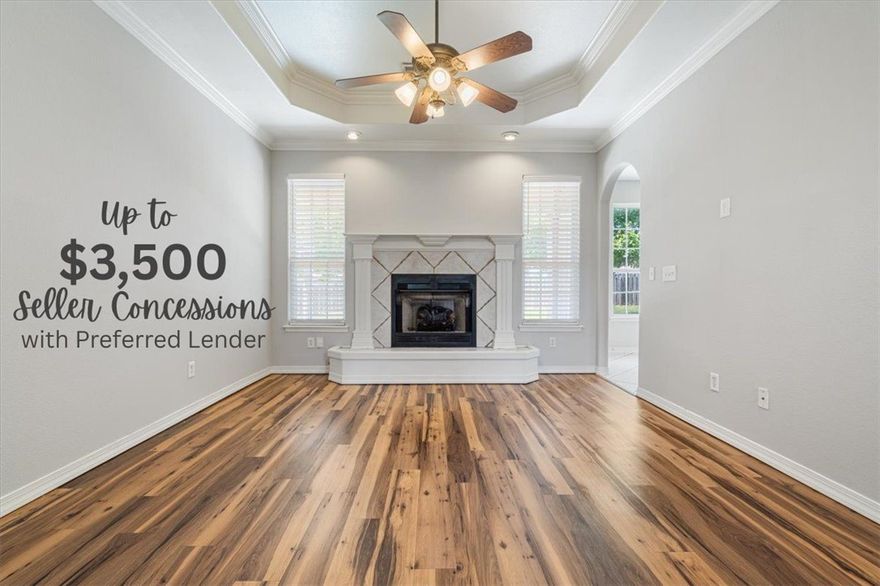 Up to $3500.00 Concessions. Sellers are offering $1500.00 Credit at closing. Fairway Mortgage is offering $2000.00 Credit at Closing using them as your Preferred Lender. All-brick home features 4 bedrooms / 2 bathrooms in Bentonville with NO HOA, making it a great find. Its prime location offers easy access to Walmart HQ, Coler Mountain Bike Preserve for outdoor enthusiasts and highly-rated schools. Minutes from downtown Bentonville and Centerton, you'll find a variety of amenities, shopping and dining options. The split floor plan provides a spacious and functional layout, ensuring both privacy and comfort. Granite countertops in the kitchen, ideal for those who love to cook or entertain and a cozy gas fireplace. Featuring luxury vinyl plank flooring and freshly painted walls, this home offers the added benefit of being move-in ready. This property combines location, amenities and condition, making it an appealing choice for anyone looking for an investment property or desiring to make Bentonville their home.