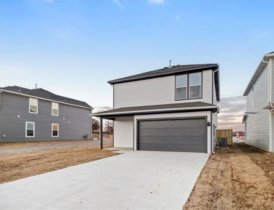 Welcome to this stunning 3-bedroom, 2.5-bath craftsman-style home built in 2023, perfectly located in Fayetteville, just a short 10-15 minute drive to I-49 and the University of Arkansas. Offering 1,688 sq ft of thoughtfully designed living space, this home features an open-concept layout with durable LVP flooring throughout the main areas and cozy carpet in all bedrooms. The kitchen boasts quartz countertops, ample cabinet space, and a functional flow perfect for both everyday living and entertaining. Upstairs, you’ll find all three spacious bedrooms, including a comfortable primary suite with a private bath and walk in closet. Enjoy outdoor living year-round on the covered patio overlooking the backyard. With its prime location near shopping, dining, schools, and major commuter routes, this move-in ready, fully furnished home blends traditional charm with modern convenience. Don’t miss your chance to make this beautiful property yours!