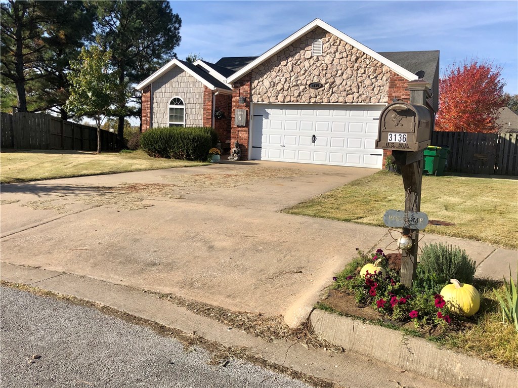 Great starter home on cul-de-sac, so that means an extra large yard! Very neat & clean! Some new fencing/gates; custom heavy duty 10x10 shed; NEST Thermostat; ceramic tile & laminate wood floors; LED lights throughout w/ dimmers; attic ladder/stairs have been replaced; outdoor lights; stainless steel dishwasher; painted mailbox & decorative additions on garage door; painted tile on fireplace. Drapes/Curtain rods/Plantation Shutters Remain! In a cul-de-sac, so great for a family with some privacy; convenient to Everywhere! backs up to a large pasture currently. Refrigerator & small cabinet above main bath toilet does not convey.