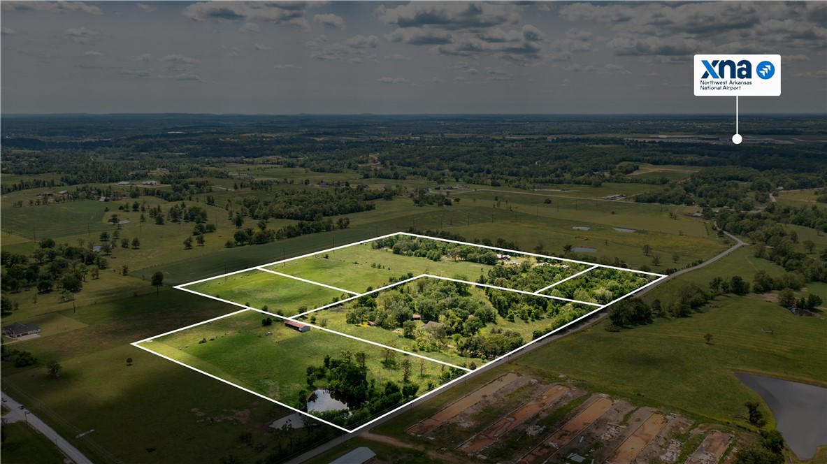 This 6.9 acres is located minutes from key Northwest Arkansas destinations: 12 minutes to Pinnacle Hills area, 15 minutes to Interstate access, 20 minutes to Downtown Bentonville, and Quick access to XNA Airport. Despite its convenience, the property offers a peaceful, rural atmosphere perfect for those seeking space to enjoy nature and build a home on an estate size lot. Chicken houses across road have been torn down. Whether you're looking for a serene home site or a smart investment opportunity, this land is a rare find in a rapidly growing area. It is also listed with a 47 acre parcel MLS#1307911.