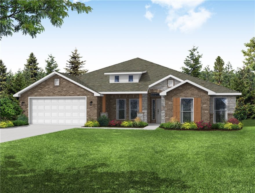 This plan features a 4-bedroom, 3-bathroom with over
2,500 square feet of living space, a formal dining room,
and a spacious family area for plenty of room to play and
dine. The primary suite includes two bathroom vanities,
walk-in closets, and a separate tub and shower. Also,
enjoy the open layout living area and a large single-level
island in the kitchen. 
Taxes are subject to change based on new construction.