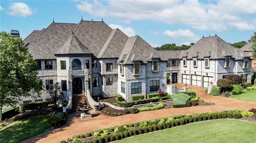 Welcome to your dream European estate! This custom luxury home in the exclusive Elm Springs gated subdivision offers 12,230 sqft of living space on 2.19 acres. With 8 bedrooms, 11 bathrooms, and two master suites, it's a one-of-a-kind gem.

Indulge in a chef's kitchen, refined office, wine cellar, and basement bar with a game room. Enjoy the theater room with platform seating or relax in the serene tea room with an indoor waterfall. Additional features include a sauna, safe-room, and mother-in-law apartment.

The resort-style backyard delights with multiple pools, an infinity waterfall, stone bridge, fire rings, jacuzzi, and outdoor kitchen. Admire the breathtaking views of the exquisitely landscaped property.

Recent updates include a new roof (2020), 3 HVAC systems, water heater, pool pumps & electronics, and exterior sound system. Don't miss out on this masterpiece! View the amenity list for more details and turn your dreams into reality now!