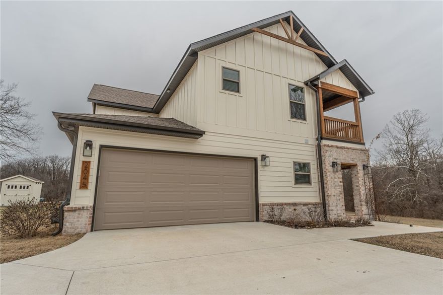 Beautiful home with fantastic open living/dining/kitchen with huge owner suite on main level with dual walk-in closets and huge walk-in shower. All other bedrooms are upstairs along with 3 full baths. Fifth bedroom could be an office. Two covered balconies upstairs with access from bedrooms 2 & 4 and from bedroom 3. Covered front and rear porches. Two car garage. Agent owned.