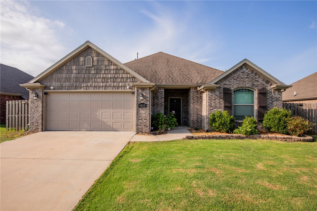 Looking for the perfect 3 bed, 2 bath home in the desirable Villages of Sloanbrooke? Built in 2017 the home features an open-concept living space with granite-topped kitchen and stainless appliances, a cozy gas-log fireplace, and a primary suite with a soaking tub and separate shower. Outdoors, enjoy a covered patio and fully fenced backyard perfect for entertaining or relaxing. Conveniently located near parks, schools, shopping, and the University of Arkansas.