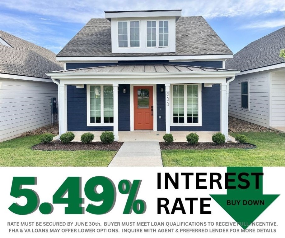 5.49% INTEREST RATE/BUY DOWN! Unbeatable location near Crystal Bridges Museum, the Alice Walton School of Medicine, Downtown Bentonville & Walmart’s new campus. Enjoy a vibrant community with top-tier amenities, including a clubhouse, pool, pickleball court, dog park, yard maintenance & access to the countries top premier mountain biking trails. Faulkner floor plan boasts LVP flooring, crown molding, blinds, ample storage & quality throughout. The living room & dining area offer a seamless open floor plan, perfect for entertaining, with abundant natural light & smooth flow into the chef’s kitchen. Chef’s kitchen features 3cm granite countertops, Frigidaire stainless steel appliances, refrigerator, a pantry, tons of storage & abundant natural light. Spacious primary suite includes a perfect ensuite bathroom with walk-in tile shower, double sinks, & large walk-in closet. Patio perfect for entertaining! Oversized garage with ample storage. Staged home at 923 Heights.