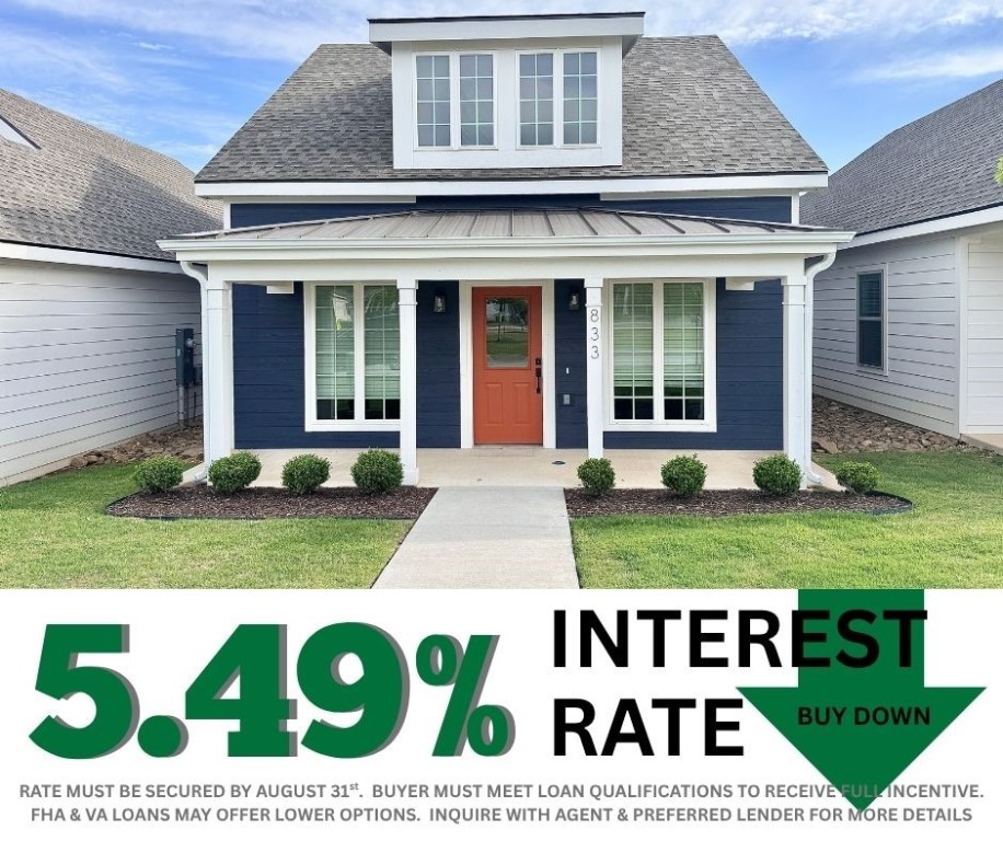 5.49% INTEREST RATE/BUY DOWN! Unbeatable location near Crystal Bridges Museum, the Alice Walton School of Medicine, Downtown Bentonville & Walmart’s new campus. Enjoy a vibrant community with top-tier amenities, including a clubhouse, pool, pickleball court, dog park, yard maintenance & access to the countries top premier mountain biking trails. Faulkner floor plan boasts LVP flooring, crown molding, blinds, ample storage & quality throughout. The living room & dining area offer a seamless open floor plan, perfect for entertaining, with abundant natural light & smooth flow into the chef’s kitchen. Chef’s kitchen features 3cm granite countertops, Frigidaire stainless steel appliances, refrigerator, a pantry, tons of storage & abundant natural light. Spacious primary suite includes a perfect ensuite bathroom with walk-in tile shower, double sinks, & large walk-in closet. Patio perfect for entertaining! Oversized garage with ample storage. Staged home at 915 Heights.