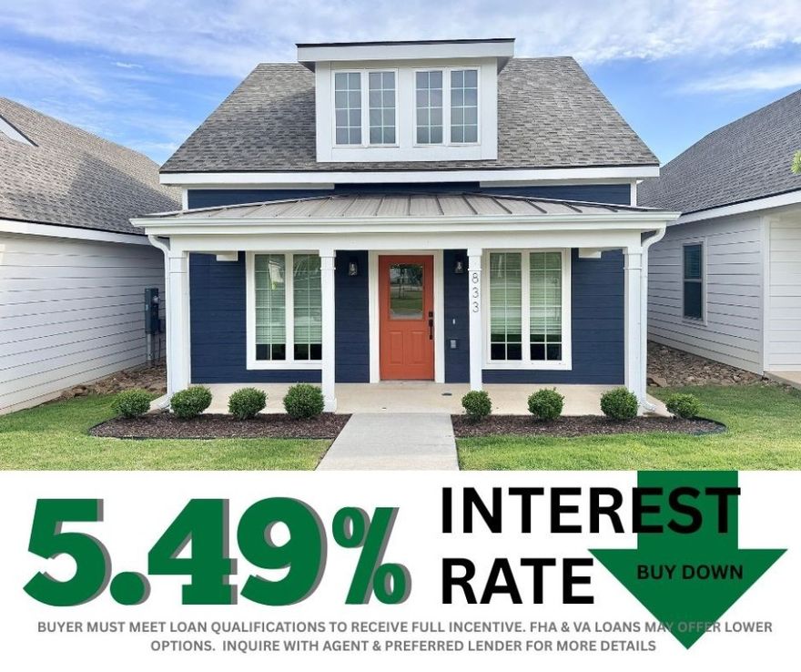 5.49% INTEREST RATE/BUY DOWN! Unbeatable location near Crystal Bridges Museum, the Alice Walton School of Medicine, Downtown Bentonville & Walmart’s new campus. Enjoy a vibrant community with top-tier amenities, including a clubhouse, pool, pickleball court, dog park, yard maintenance & access to the countries top premier mountain biking trails. Faulkner floor plan boasts LVP flooring, crown molding, blinds, ample storage & quality throughout. The living room & dining area offer a seamless open floor plan, perfect for entertaining, with abundant natural light & smooth flow into the chef’s kitchen. Chef’s kitchen features 3cm granite countertops, Frigidaire stainless steel appliances, refrigerator, a pantry, tons of storage & abundant natural light. Spacious primary suite includes a perfect ensuite bathroom with walk-in tile shower, double sinks, & large walk-in closet. Patio perfect for entertaining! Oversized garage with ample storage. Staged home at 915 Heights.